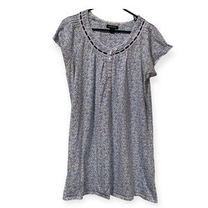 Earth Angels  Women’s‎ SleepWear NightGown Size Large Blue Pull Over
